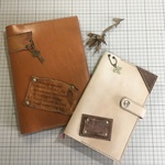 ☆hinadino様オーダー品・ヌメ革の手帳カバーとノートカバー📔