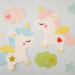 ゆめかわ♪ユニコーンのプチ壁面飾り
