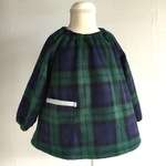 フリーススモック・秋色🍁タータンチェックブラッ クウオッチ(105size)
