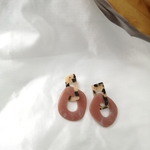 べっ甲チェーンピアス/イヤリング　アレルギー対応