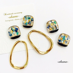 スクエアシェルのピアス/イヤリング♡