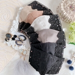  〜atelier lumiere original エレガントマスク【サイドレース・ロココ調】ブラックレース