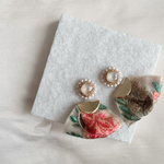 スワロフスキーとインド刺繍リボンのピアス＊イヤリング
