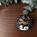  【ブローチorヘアゴムorパッチンピン】 クリスマス　 となかい