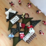 布とレースのクリスマスタペストリー