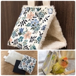 No.6 リバティ布【M】春夏裏地◎追加 丸洗いできるバードテント リバティ エデナム使用 モコモコ リネン 麻 セキセイインコ コザクラ インコ マメルリハ ボタンインコ 小鳥のベッド