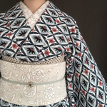 レトロ可愛い七宝文様着物