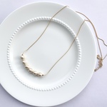 【ロングタイプ】コットンパールとプチゴールドパールのネックレス