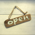 小さな流木のopen＆close看板