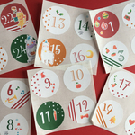 アドベントなクリスマス丸シール（24枚入）