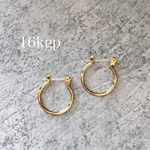 16kgp 15mm 樹脂ポスト フープピアス
