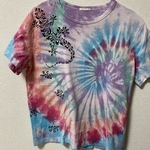 タイダイ染めTシャツ(遊びにきたのはトカゲ)