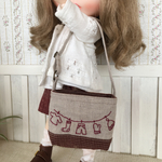 blythe 刺繍バッグ(赤)