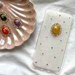 ハートを散りばめた薔薇のiPhoneケース