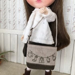 blythe 刺繍バッグ(モスグリーン)