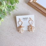 くるんとゴールドじゃらじゃらパールピアス/イヤリング サージカルステンレス nonoacs