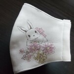 no1008様専用【ニットマスクシリーズ】冬のやわらかニットマスク うさぎちゃん ピンク