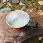 ［スノーピーク社シェラカップ用］レザーカップホルダー【ヌメ革グリーン】