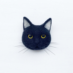 猫ブローチ - 黒猫・No.3 -