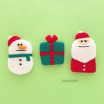 ベレー帽のサンタさんのクリスマスガーランド＆オーナメント
