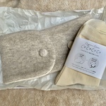 クリスマスコフレOrganicCotton 起毛布の くるみボタンネックウォーマー　（ヤクグレー）
