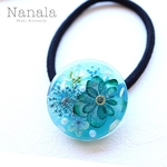 本物のお花のヘアゴム　レジン　ヘアアクセサリ―