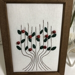 赤い実❤️刺繍額