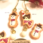 【片耳】クリスマスクッキーピアスorイヤリング
