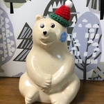  北欧しろくま貯金箱　クリスマス雑貨