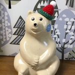 北欧しろくま貯金箱　クリスマス雑貨