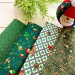 ★クリスマス★カットクロス３枚セット【23～28㎝×44～48㎝】《アソート》《横長》《かわいい》《グリーン系》