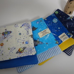 大きめ*宇宙*やわらかガーゼハンカチ4枚セット