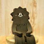 こしかけくん 陶人形 ライオン 黒