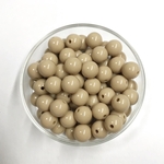 【10mm   50pcs】ベージュ  ウィンターカラーアクリルビーズ　くすみカラー    秋冬カラー