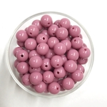 【10mm   50pcs】ダークピンク  ウィンターカラーアクリルビーズ　くすみカラー    秋冬カラー