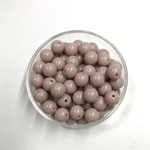 【10mm   50pcs】グレーピンク  ウィンターカラーアクリルビーズ　くすみカラー    秋冬カラー(写真より若干ピンク味があります)
