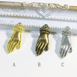 (Aゴールドのみ)(5個入)hand charm【8670】