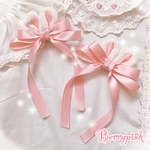 Berrypink♡うさ耳のリボンヘアクリップ♡2個セット