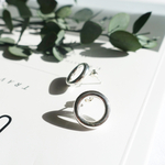 silver925フラットフープピアス