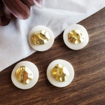 アイボリー　ホワイト　ゴールド　マット　カボション　デコパーツ