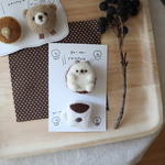 ハリネズミさんとコーヒーのブローチset 