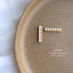 new▷pipe×mini pearl ピアス/ノンホールイヤリング/ノンホールピアス 受注製作＊