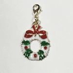 1）〈再販〉🎄クリスマス🎁マスク・ファスナーチャーム　クリスマスリース