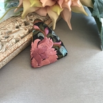 【パッチンピン】パープル・お花刺繍リボン♪