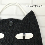 【再販】黒猫マスクケース　一時マスク保管用　マスク入れ