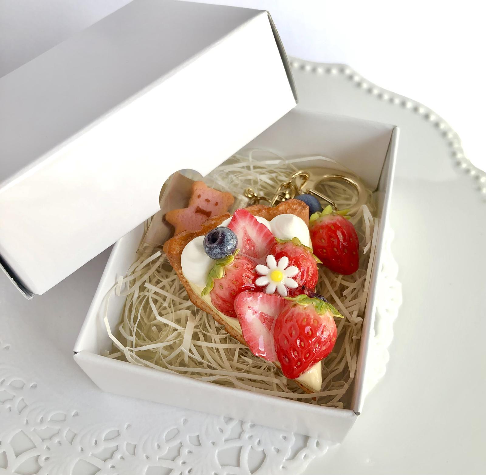 受注】イチゴタルトのバッグチャーム/キーホルダー - yummy！yummy