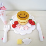 フェルトままごと　厚焼きホットケーキセット☆プレーン