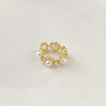 パール×ビーズリング "gold"