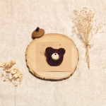 もふくまブローチ 《 mocha 》 羊毛フェルト