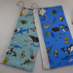 2枚セット*ループ付き*やわらかガーゼハンカチタオル*海の生き物